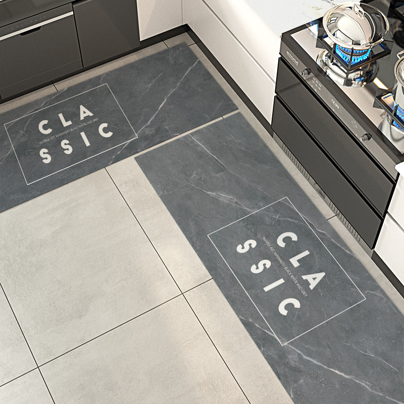 大理石纹防水厨房地垫防滑防油可擦免洗专用免清洗网红垫子地毯,居家布艺,家用脚垫,淘宝优惠券,粉丝福利购,淘宝优惠卷