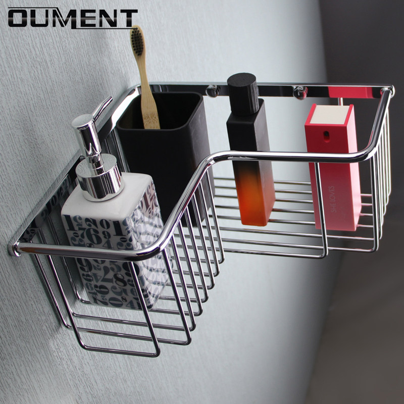 全铜大容量浴室置物架 淋浴镜前洗漱网篮 卫生间洗澡间置物篮转角,家装主材,卫浴置物架,淘宝优惠券,粉丝福利购,淘宝优惠卷