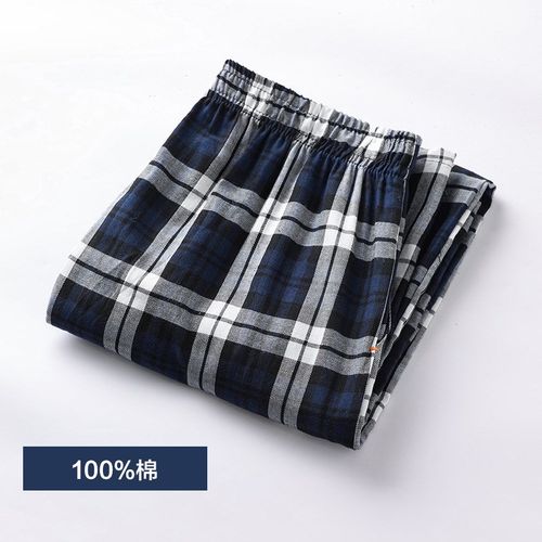 男睡裤春秋纯棉长裤薄款居家可外穿宽松透气夏季空调裤大码家居裤