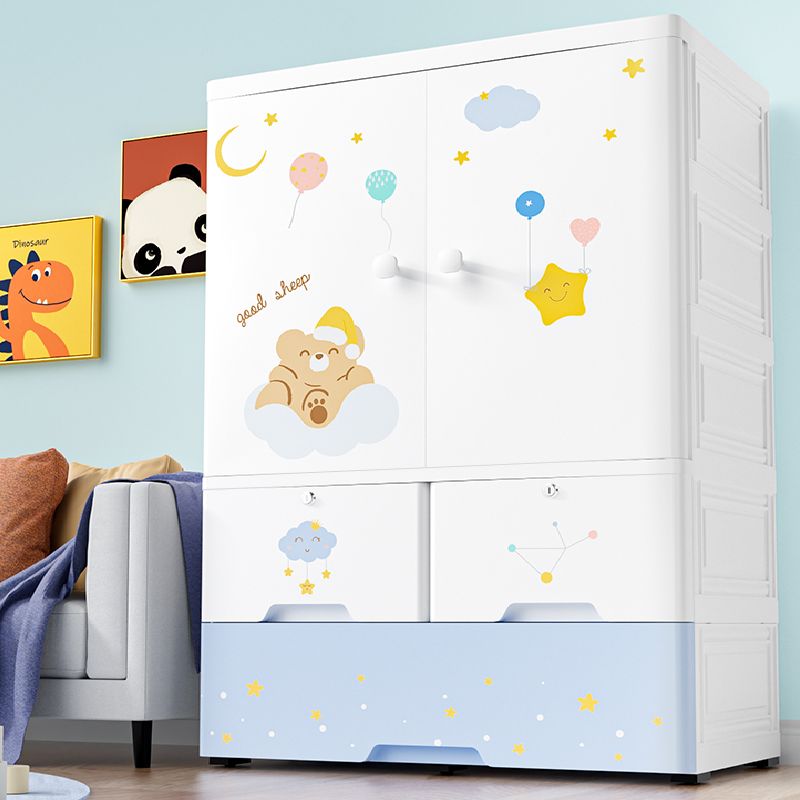 75cm宝宝儿童衣柜物柜衣橱塑料柜子婴儿收纳柜简易家用卧室储物柜