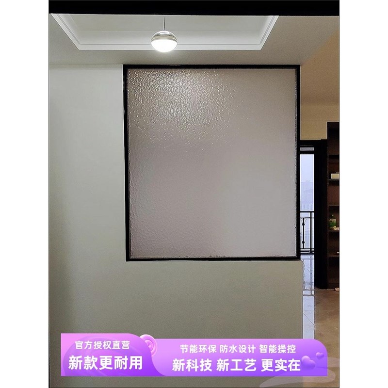钢化超白油砂艺术玻璃屏风隔断玄关洗手台半墙淋浴室干湿分离