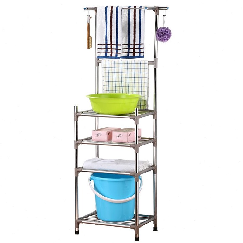 卫生间脸盆架不锈钢置物架浴室用品用具洗漱台架厨房落地收纳架子