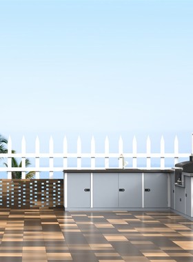 定制户外整体橱柜室外庭院烧烤炉操作台不锈钢台面组合柜防水防晒