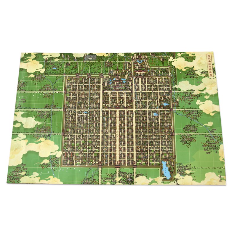汉唐 长安城手绘地图 文创地图 古都历史地图
