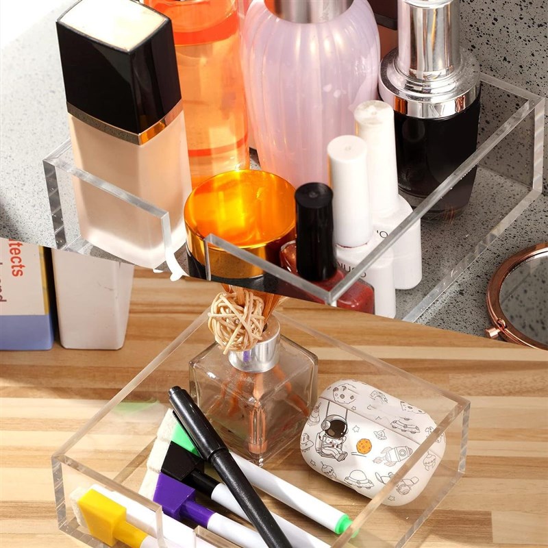 亚克力方形鸡尾酒餐巾架适用于餐适晚餐厨房浴室餐厅酒吧纸巾盒