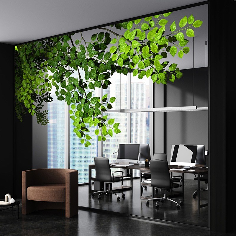 商场橱窗玻璃门贴纸店铺卡通花卉静电贴膜服装酒店落地窗装饰窗花