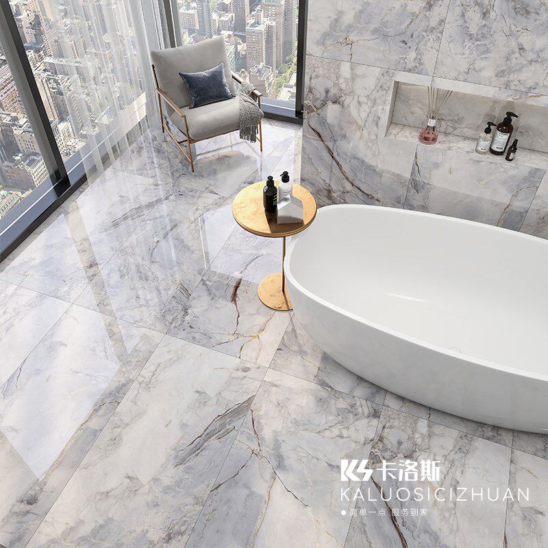 亮光地砖600x1200瓷砖客厅背景墙厨房卫生间墙砖通体大理石地板砖