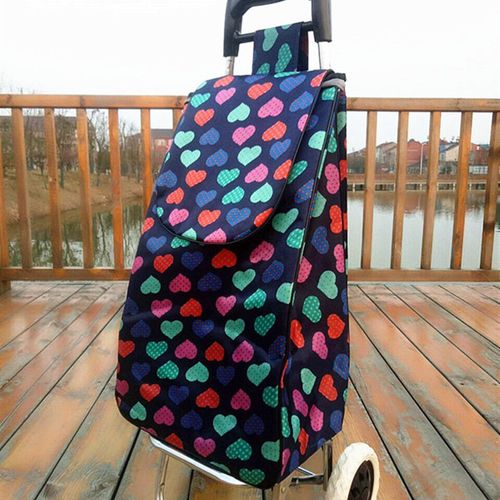 新款买菜车小拉车行李手拉车老人家用轻便携折叠拖车拉杆小推车