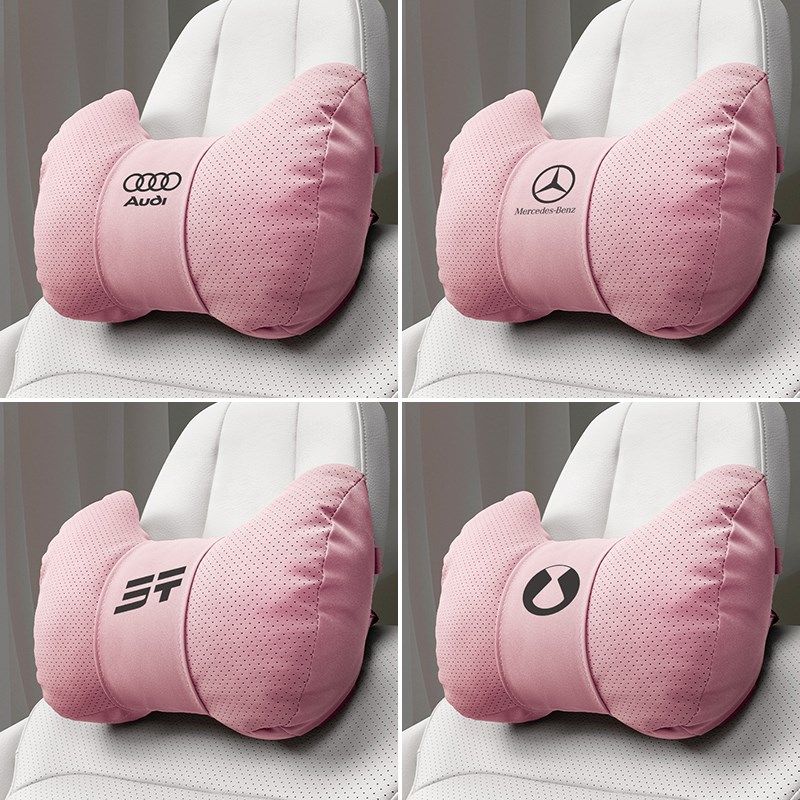 汽车头枕护颈枕粉色靠枕车载2025新款H女生可爱座椅颈枕车内饰用