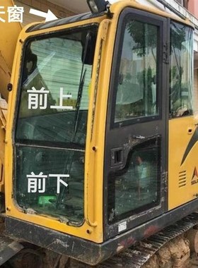 适用临工E680F 75挖掘机前后上下挡风玻璃 左右门窗玻璃675F不包