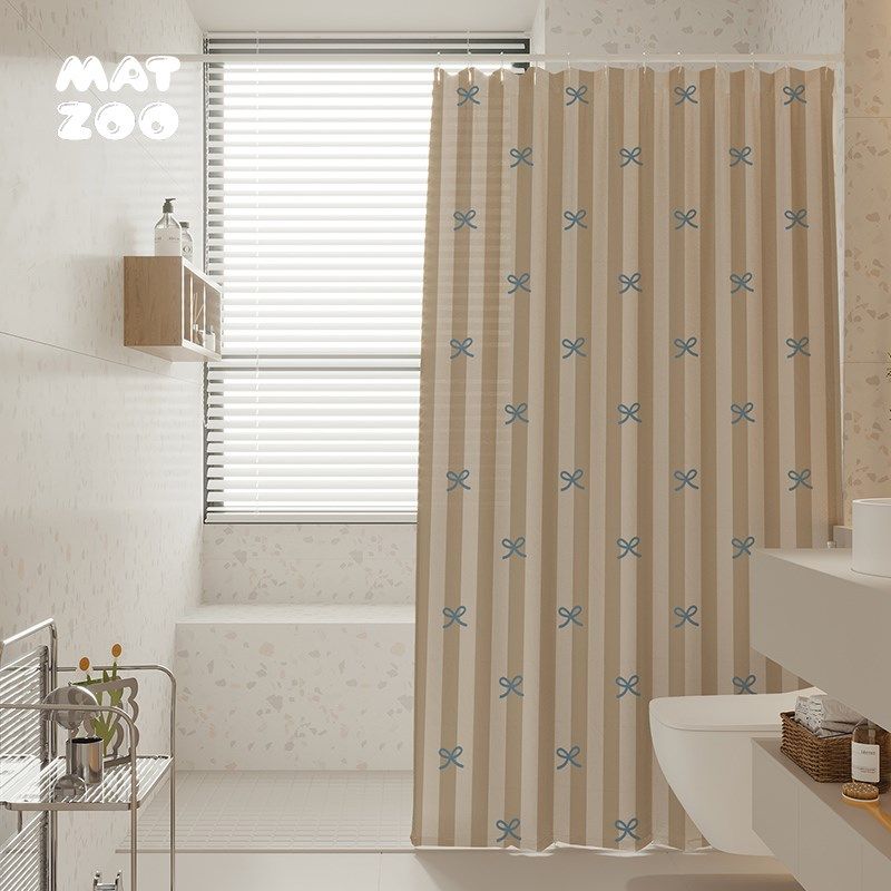 MATZOO 卫生间浴帘ins风浴室洗手间防水布干湿分离隔断帘洗澡淋浴,家庭/个人清洁工具,浴帘,淘宝优惠券,粉丝福利购,淘宝优惠卷