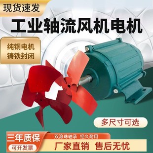 工业轴流风机电机220v纯铜排气扇专用厨房管道抽油V烟机大功率马
