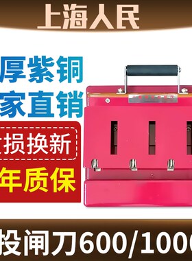 人民闸刀开关600A 10s00A三线开启式刀开关四线单投紫铜电源总闸4