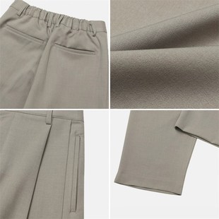 夏季薄款港风垂坠感阔腿直筒西裤男大码 慵懒拖地裤韩版宽松休闲