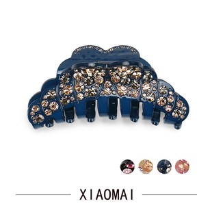 气质妈妈盘头发夹发饰 韩国水钻发抓 后脑勺竖抓夹卡子大号精致优