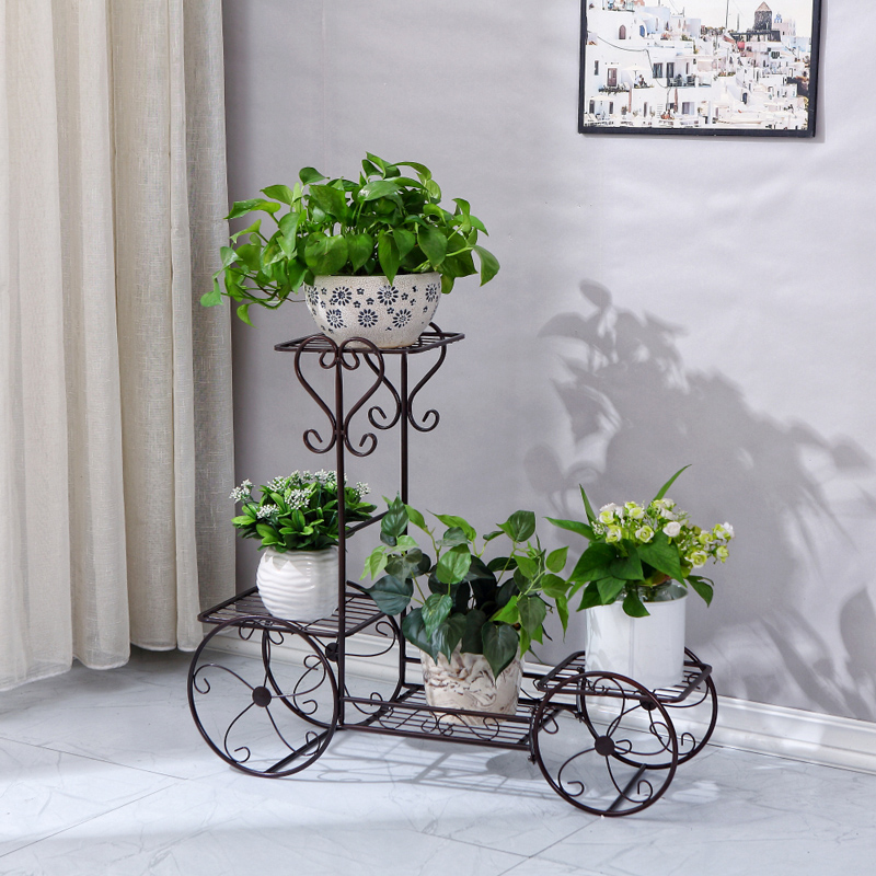 新款铁艺花架家用省空间多层客厅绿萝花架落地式阳台吊兰花盆架子