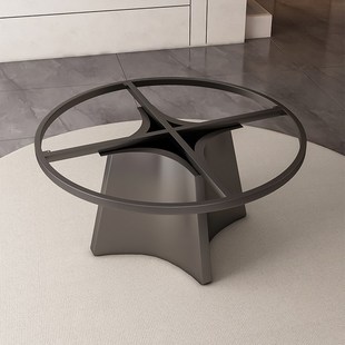 圆形餐桌底座大理石岩板金属脚圆台桌脚支架不锈钢奢石桌腿支撑架