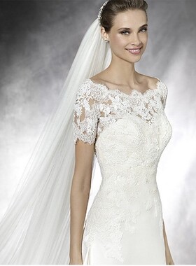 新款双层3米f素纱白色简约拖尾头纱香槟色头纱超长新娘结婚配饰