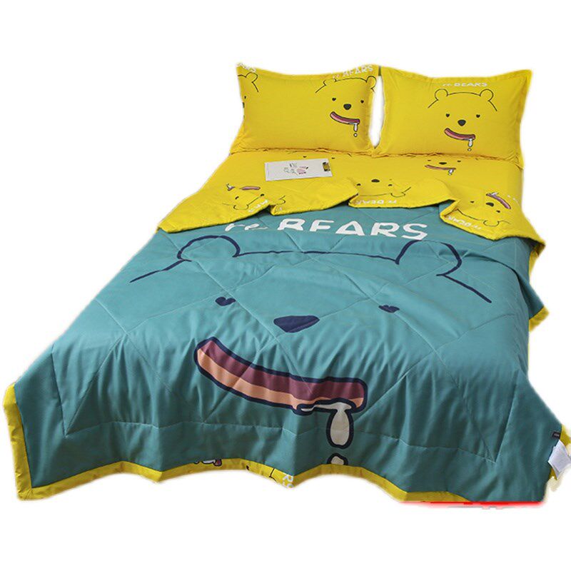 卡通夏被四件套空调被儿童全棉夏凉被夏季薄款被子可机洗水洗