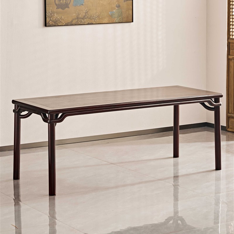 赞比亚紫檀108/133/153/178/198/218/238圆包圆画案茶桌餐桌多用