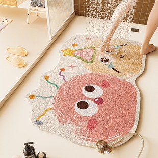 淋浴房防滑地垫洗澡间儿童防x摔脚垫夏季镂空丝圈易清洗地台多巴