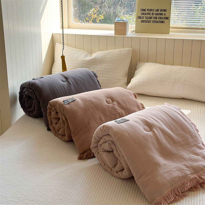 A类母婴级被子春秋被夏凉被全棉可机洗空调被单人双人被芯4斤