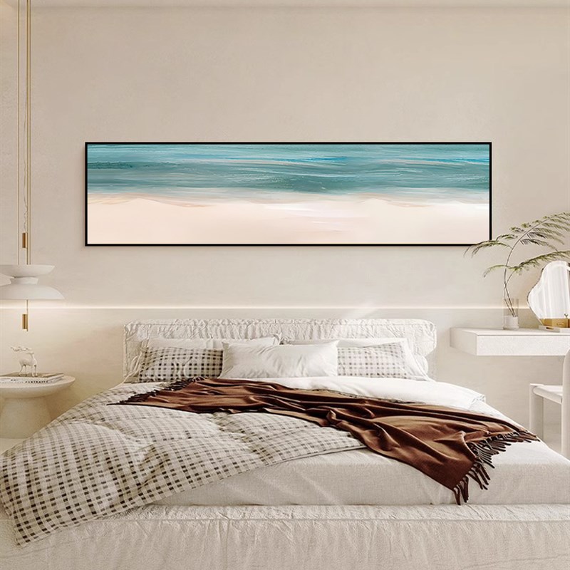 小众艺术抽象装饰画主卧床头背景墙挂画卧室酒店客房间壁画高级感