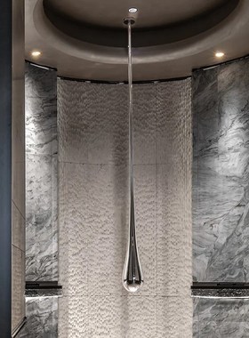 天花板水滴雕塑定制酒店大堂空中吊饰售楼处玻璃钢悬挂装饰品艺术