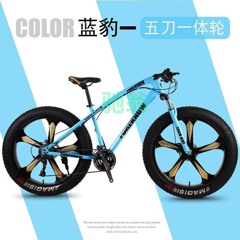 vsv山地自行车单车成人越野车沙滩雪地车4.0大轮胎男女式学生变速