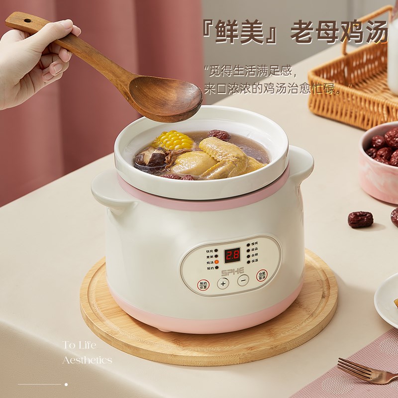 快炖陶瓷电炖锅煮粥熬粥家用大容量全自动煲汤炖汤锅电炖盅养生锅