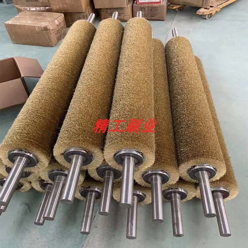 钢丝辊刷工业用钢丝辊不锈钢丝镀铜丝刷辊滚筒刷滚刷除锈缠绕式刷