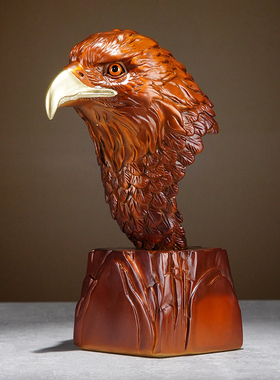 黄铜老鹰装饰摆饰《赢》办公室书房桌面摆件乔迁开业商务律师礼品