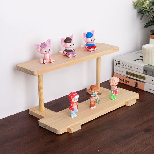 松木桌面置物架办公室学生宿舍简易小书架手办桌上多层收纳架简约
