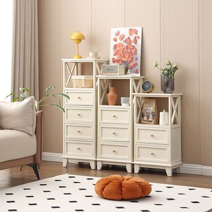 实木斗柜小户型收纳柜靠墙宅柜简约抽屉柜卧室房间客厅储物柜