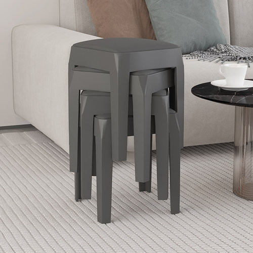 塑料小凳子矮凳加厚款客厅茶几餐桌凳家用商用大人结实可叠放方凳