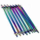 电动车小牛改装 劲战四代目鬼火 12mm不锈钢轴杆前轮轴烧钛中轴