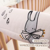 婴儿床围栏防撞条纯棉a类宝宝拼接床护栏防护条软包边防啃咬围挡