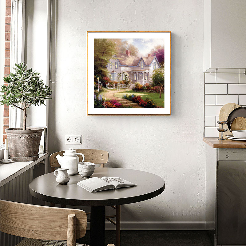 餐厅装饰画田园风格风景挂画现代简约卧室床头饭厅壁画民宿酒店画图片