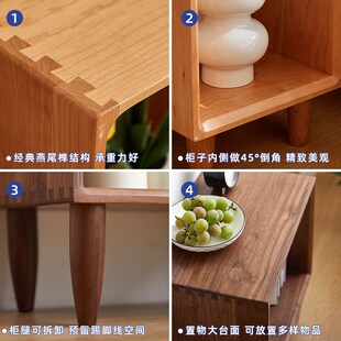 新款一刻木器纯实木床头柜简约卧室方格床边柜日式小户型收纳边柜