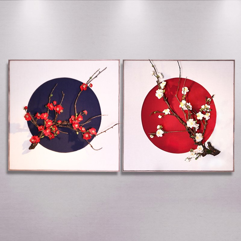 创意客厅餐厅玄关壁挂家居挂饰立体干花挂画墙上墙面墙壁装饰挂件图片