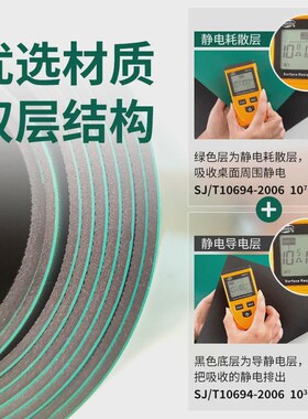 防静电台垫绿色防静电台垫电子维修防静电胶皮防静电橡胶板垫皮