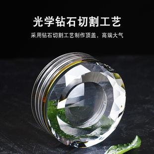 商务隔热茶杯个人专用水杯女家用防爆水晶杯子 双层玻璃杯高档男士