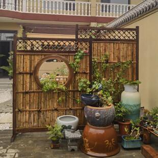 日式栅栏围栏竹篱笆庭院隔断竹屋亭插地门户外小院阳台小花园布置