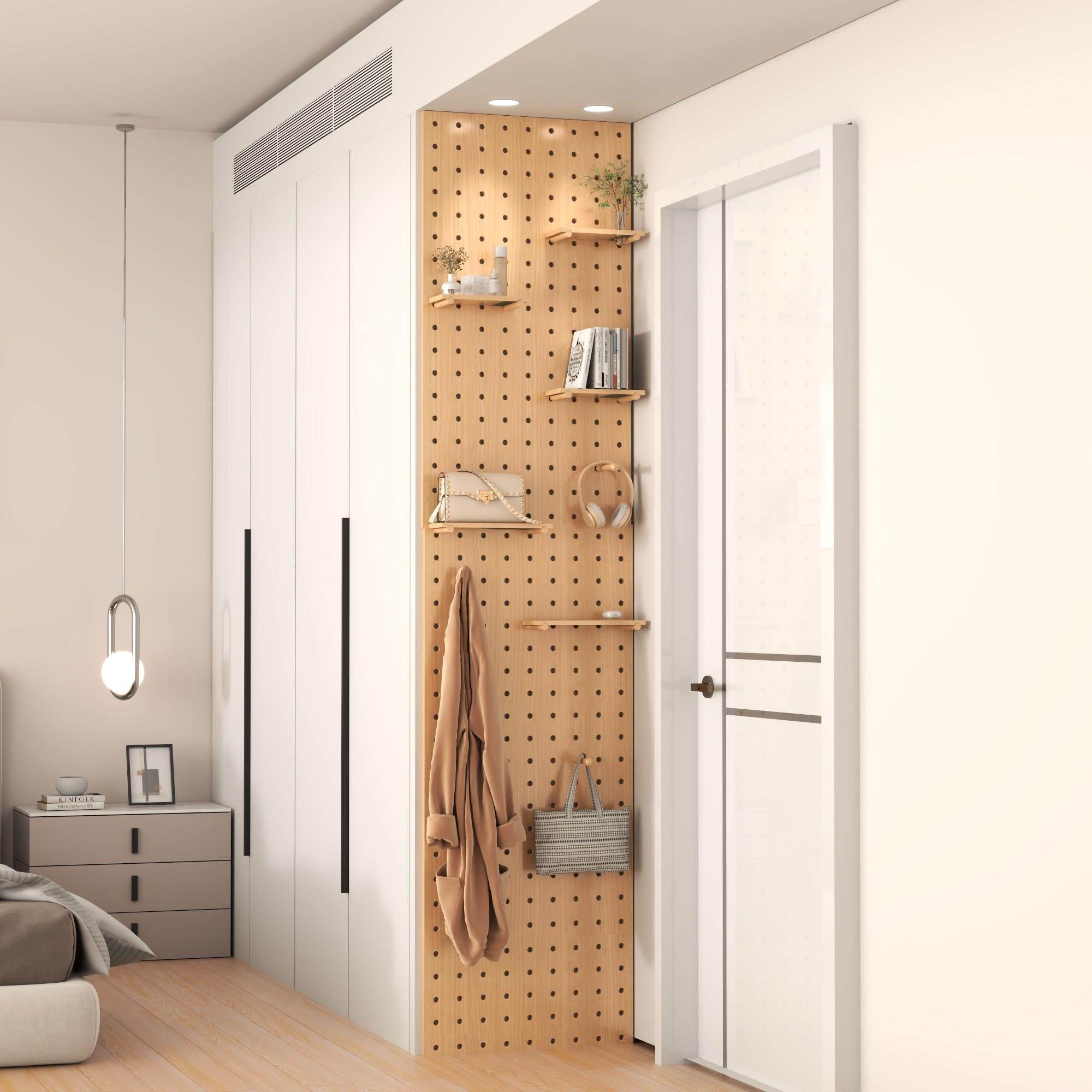 实木进门洞洞板衣柜侧板置物架展示收纳层架定制卧室入户玄关挂衣,住宅家具,搁板/置物架/家用陈列架,淘宝优惠券,粉丝福利购,淘宝优惠卷