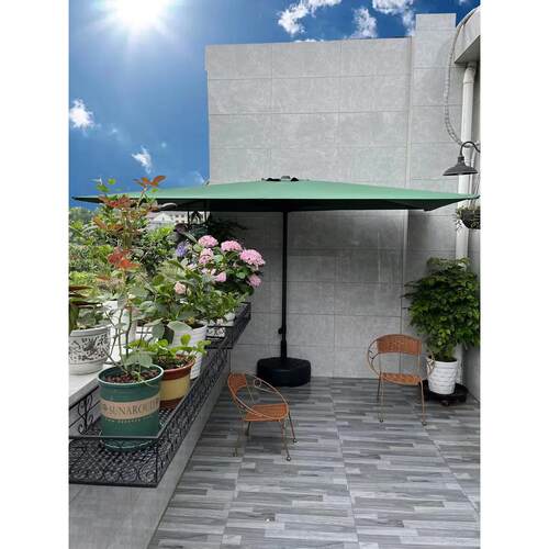 升降户外半边伞防雨 庭院阳台遮阳伞 室外绿植花园植物遮阳侧边伞