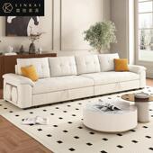 多功能可折叠沙发床两用2024亲肤棉麻布小户型客厅储物直排可变床