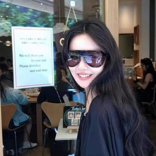 Hou b|女士太阳镜24秋冬新款弧形护目镜太阳镜时尚欧美时尚瘦身Lo