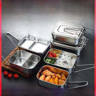 304不锈钢餐盒长方形双层餐盒售票员学生食堂餐盒蒸餐盒