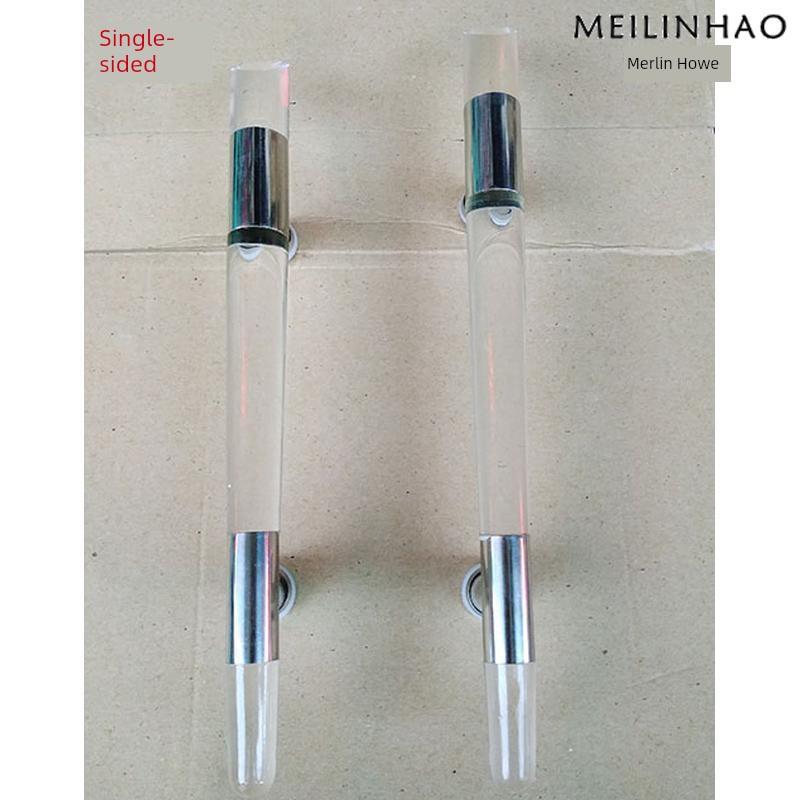 倾斜水晶单面拉手玻璃推拉门双面推拉门拉手无框阳台拉手单价