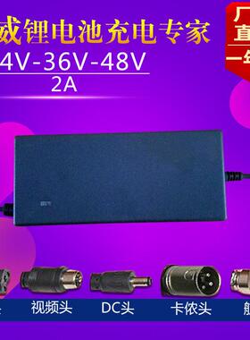 锂电池电动车充电器48V36V60V24V2A72V3A滑板车锂离子哈雷平衡车
